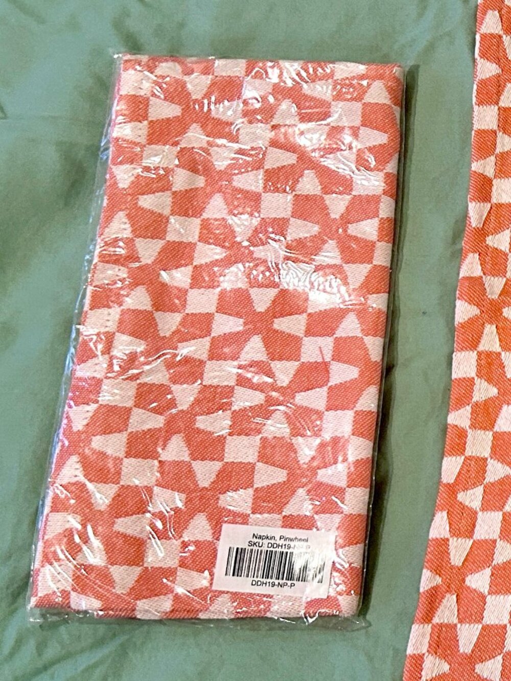 Dusen Dusen orange cloth napkins, set of 2, New